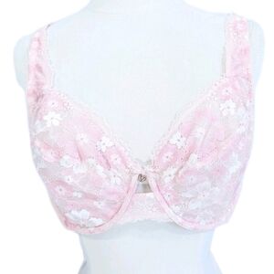 Victoria's Secret Body by Victoria Demi Bra 38DD Women plus size Pink Lace